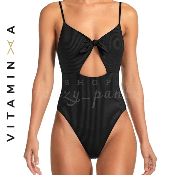 Vitamin A Other - New Vitamin A Alma Cut Out Ribbed One Piece Black